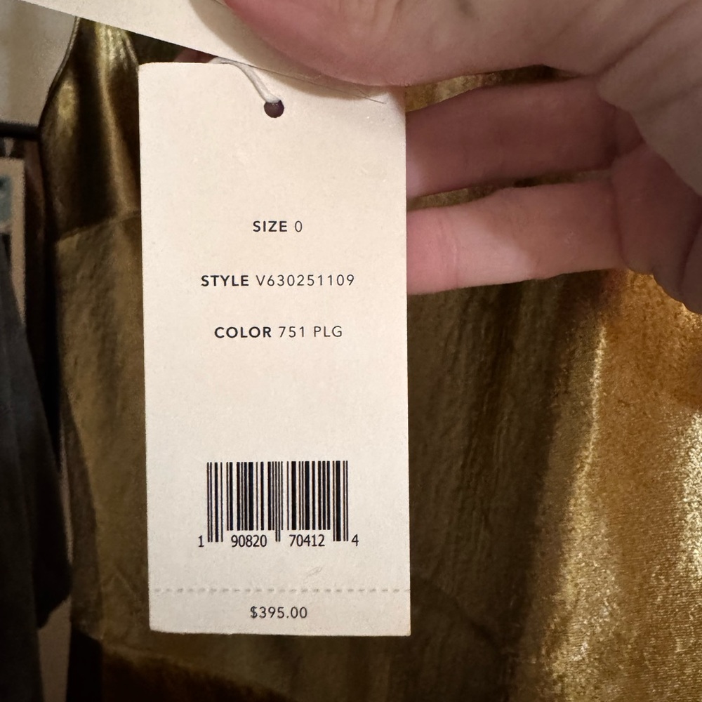 Gold New Year’s Eve dress